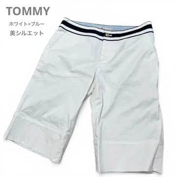 TOMMY HILFIGER 스트라이프 숏팬츠 화이트 0 새상품급