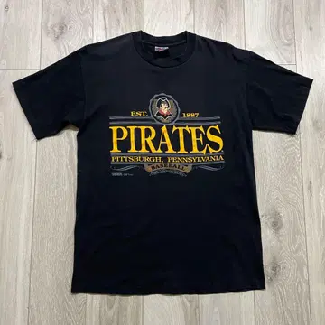 90s USA제 MLB 피츠버그 파이리츠 T셔츠 L 블랙 해적