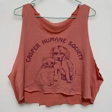 빈티지 CASPER HUMANE SOCIETY 탱크탑