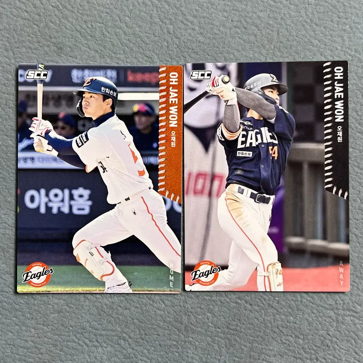2026 kbo scc 오피셜 한화 오재원 홈/원정 2장 일괄