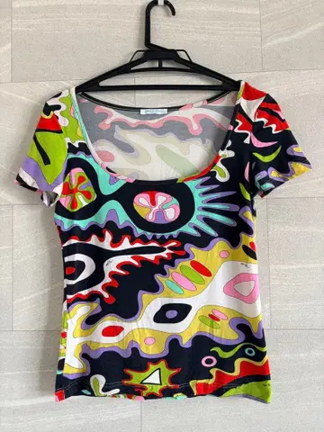 EMILIO PUCCI 반팔 T셔츠 올 패턴 멀티 컬러