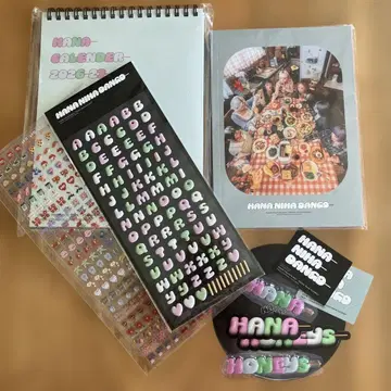 HANA 디스크 달력 다이어리 스티커 세트 momentbox