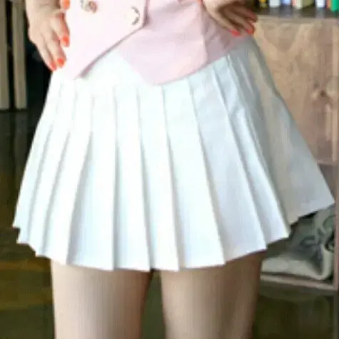 White tennis pleated skirt pants (M) The Days Style Nanda 87mm