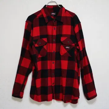 Dickies 디키즈 버팔로 체크 플란넬 셔츠 XL 빨검 긴팔