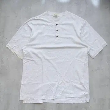 [ Eddie Bauer ] 90s~ USA제 헨리넥 T셔츠 반팔 XL