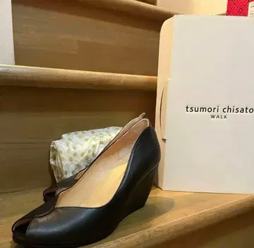새상품 tsumori chisato WALK 오픈토 펌프스 24.5