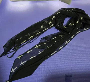 오즈온 크로스 패턴 시스루 삼중 스톨