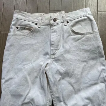 [ USED ] lee 리 화이트 스트레이트 데님 팬츠 90s USA제
