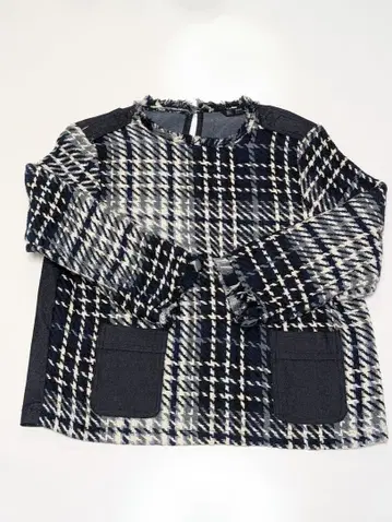 ZARA BASIC 트위드풍 네이비 L 사이즈