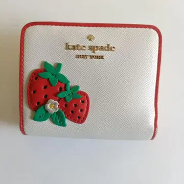 [가격 인하] kate spade 딸기, 스트로베리 모티브 접이식 지갑