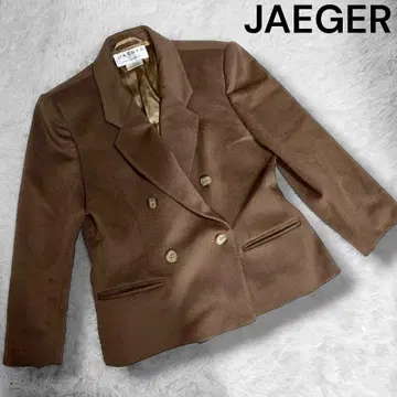 [ JAEGER 이예거 ] 여성용 캐시미어 혼방 더블 자켓 브라운 L