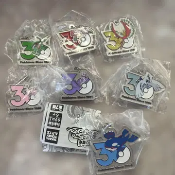 포켓몬 30주년 기념 메탈 마스코트 전 7종 세트