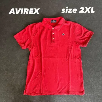 새상품급 AVIREX 피케 셔츠 2XL 남성용 여성용 반팔