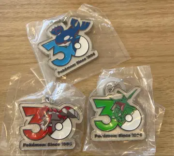 포켓몬 30주년 메탈 참 마스코트 레쿠자 그란돈 가이오가