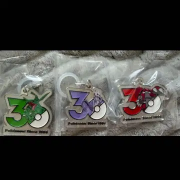 포켓몬 30주년 기념 아크릴 키링 3종 세트