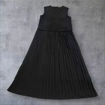 [ ZARA ] 슬리브리스 원피스 롱 블랙 XS 플리츠 스커트