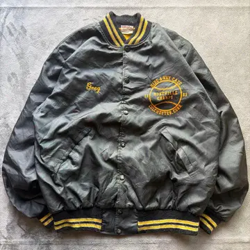 80s USA 빈티지 나일론 바시티 자켓 자수
