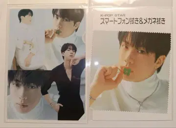BTS JIN 진 클리어 파일 A5 사이즈 스마트폰 닦이 안경닦이