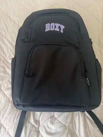 [레어] ROXY 대용량 통학 출퇴근 백팩 여성용 퍼플 블랙