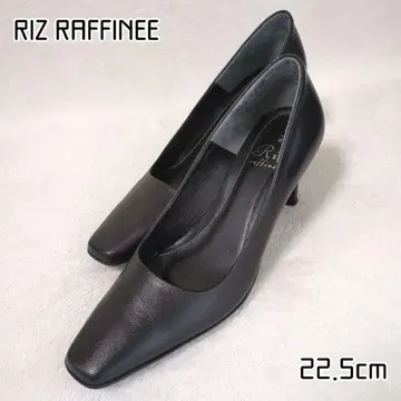 리즈라피네 22.5cm 가죽 스퀘어토 플레인 펌프스 일본제