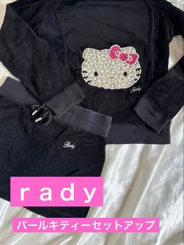 rady 헤이세이 갸루 등 펄 키티 셋업