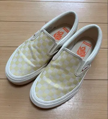 VANS x 빔즈 보이 - '투명' 체커 플래그 슬립온 23cm