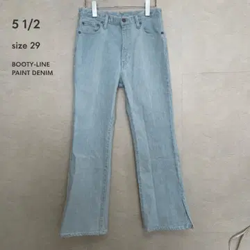 5 1/2 플레어 데님 29 라이트 블루 슬릿 Spick&Span