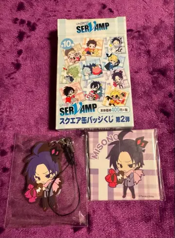 SERVAMP 미소노 winter 스퀘어 캔뱃지 복권 러버 스트랩
