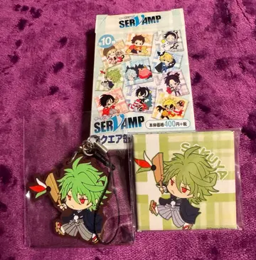 SERVAMP 사쿠야 winter 스퀘어 캔뱃지 복권 러버 스트랩