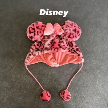 새상품급 Disney 미니 캡 핑크 레오파드 팬캡