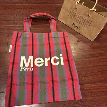 택 포함 새상품 Merci 토트백 미니 사이즈 종이 봉투 포함