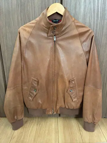 Baracuta 양가죽 가죽 자켓 브라운 L