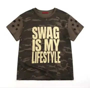 카모플라쥬 SWAG IS MY LIFESTYLE 셔츠 swag y2k