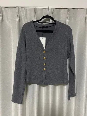 택 포함 새상품 ZARA 그레이 니트 가디건 L 사이즈