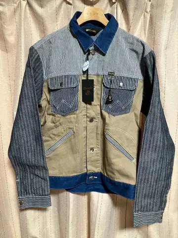 새상품 110주년 Wrangler 124MJ 클레이지 패치워크 자켓