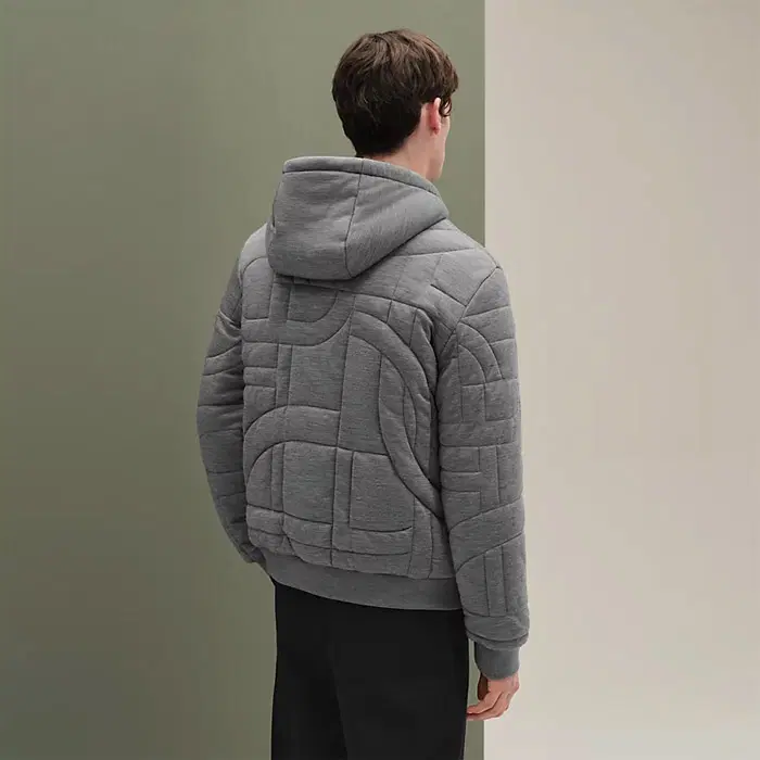 에르메스 3D 샹달 퀼티드 스웨터 후드 자켓 사진 2