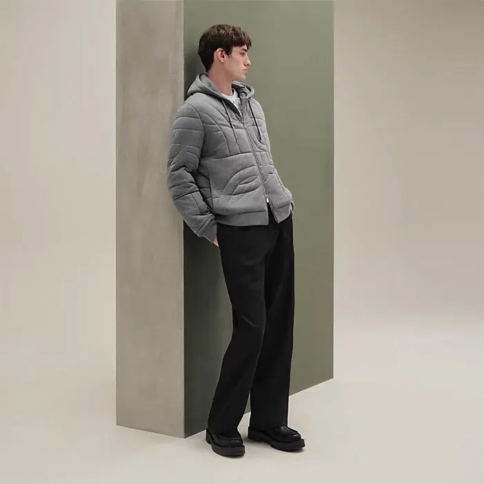 에르메스 3D 샹달 퀼티드 스웨터 후드 자켓 사진 3