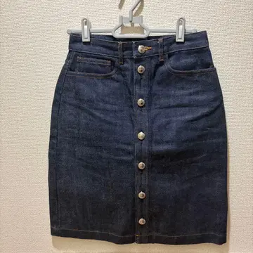 A.P.C. 데님 버튼 프론트 스커트 36
