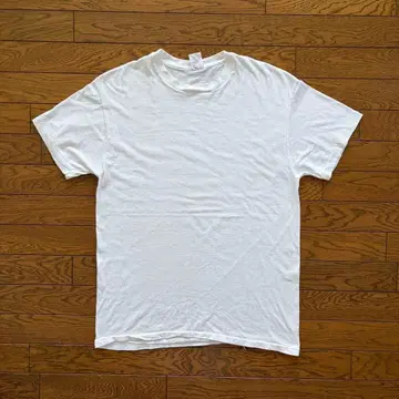 90s Hanes 티셔츠 화이트 무지 L