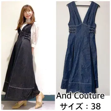 And Couture 라이트 데님 점프 스커트 앙데팡당