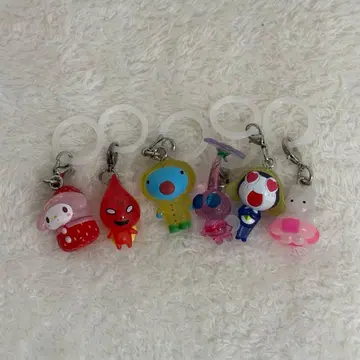 메지루시 액세서리 6개 세트 산리오 물방울짱 개구리 중사 케로로 피크민