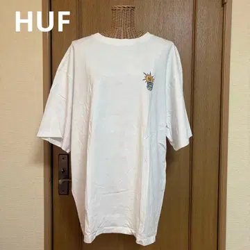 HUF 하프 반팔 티셔츠 자수 로고 XL