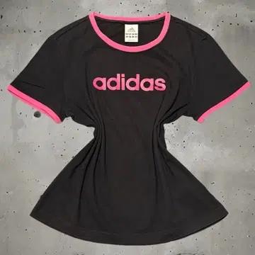 adidas 피치t y2k 헤이세이 갸루 그런지 로고 핑크 블랙