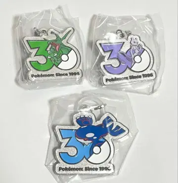 포켓몬 30주년 메탈 참 마스코트 뮤츠 레쿠쟈 가이오가