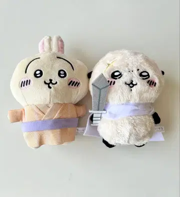 치이카와 (먼작귀) 봉제 인형 얏! 랏코 선배 유카타 토끼 2체 세트