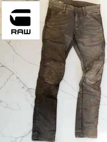 지스타 로우 슬림핏 데님 팬츠