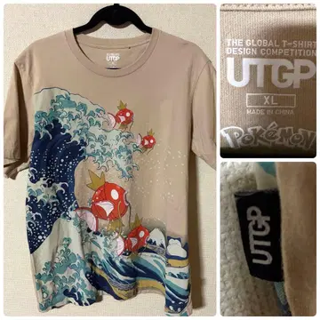 UNIQLO UT 남성용 XL 티셔츠 포켓몬스터 가쓰시카 호쿠사이 포켓몬
