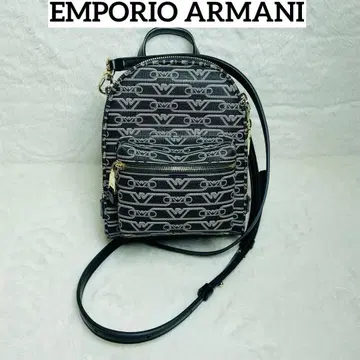 미사용 새상품 EMPORIO ARMANI 미니 백팩 백 블랙 골드