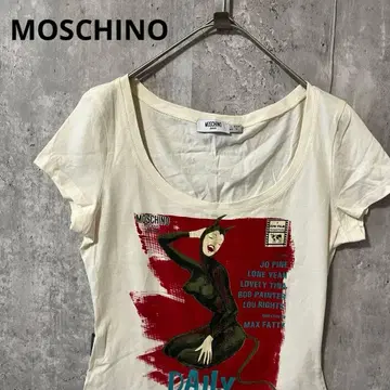 MOSCHINO 레어 프린트 T셔츠 구제 빈티지 캐주얼