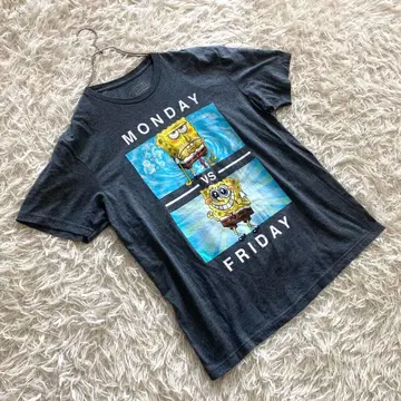 SPONGE BOB [ L ] 캐릭터 T셔츠/Monday Friday
